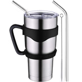 Homitt 30 oz Stainless Steel Tumbler Double Wall Insulated Vacuum Tumbler Powder Coated Tumbler with Splash Proof Lid, 2 Stainless Straw, Cleaning Brush | Gift for Families, Friends, Colleagues